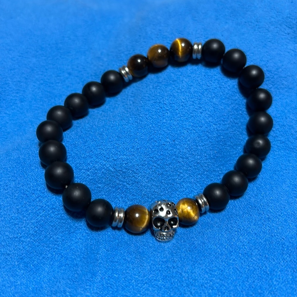 Fashion Beaded Skull Bracelet